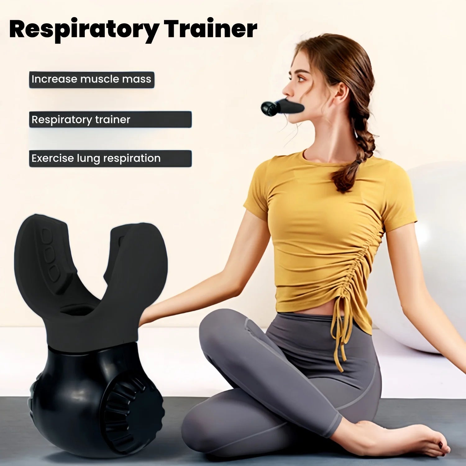Breathing Resistance Trainer,Precise Adjustment System Portable Resistance Trainer,Muscle Trainer for Improve Strength&Endurance
